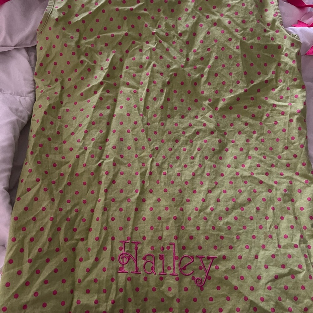 Green Polka Dot pillow case dress